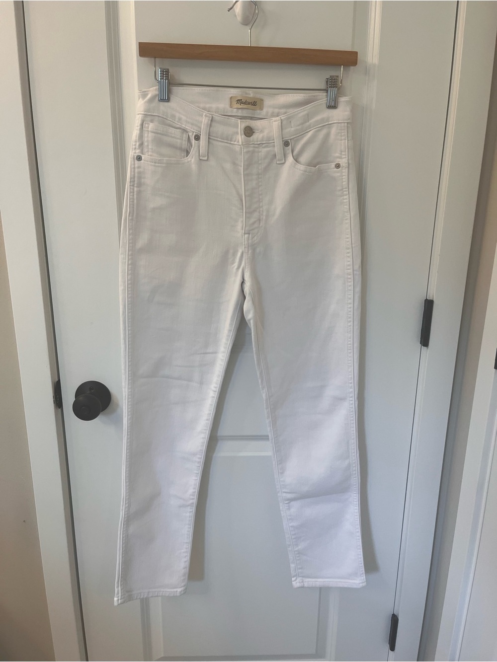 Madewell Stovepipe White Skinny Jeans - Classic Five-Pocket Style